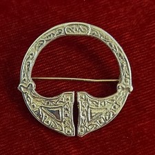 Vintage / Antique 925 Sterling Silver Tara Penannular Style Brooch 1.6" 8.2g