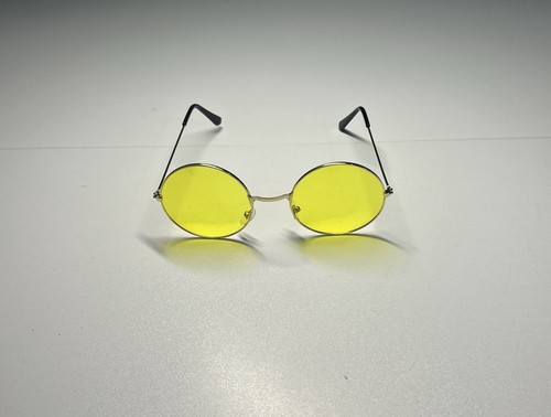 Retro round sunglasses yellow - retro,