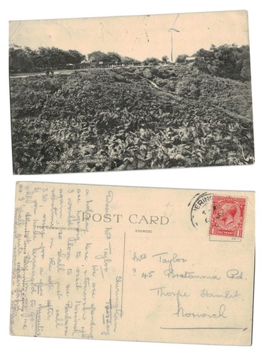 Vintage postcard roman camp - roman,