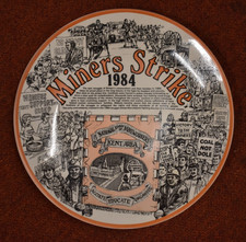 Vintage 1984 NUM Miners Strike Kent Area Commemorative Plate