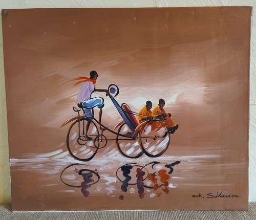 Vintage acrylic painting - vintage,