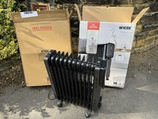 2000W MYLEK oil heater radiator, black, 24h timer, energy efficient