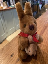 Cute Small Kangaroo With Joey Soft Plush Toy Height 14cm 