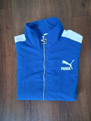 Puma retro tracksuit top blue - retro,