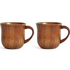 2PCS Wooden Cup Wood Coffee