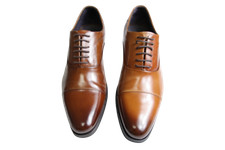 John White Men's Brown Leather Oxford Shoes UK Size 9 