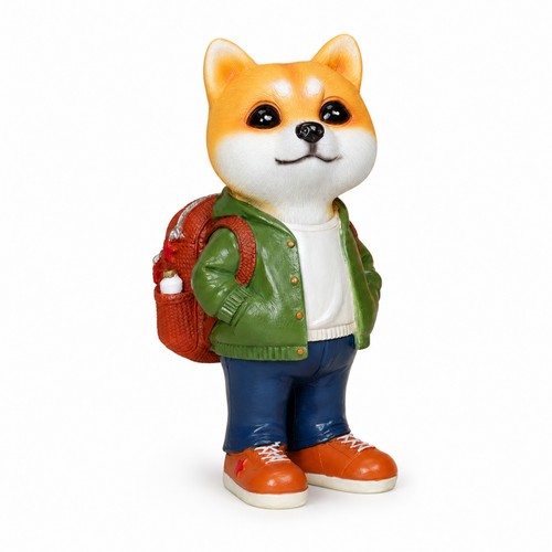 Dog figurine with backpack - dog,