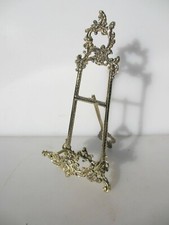 Brass easel picture - brass, stand