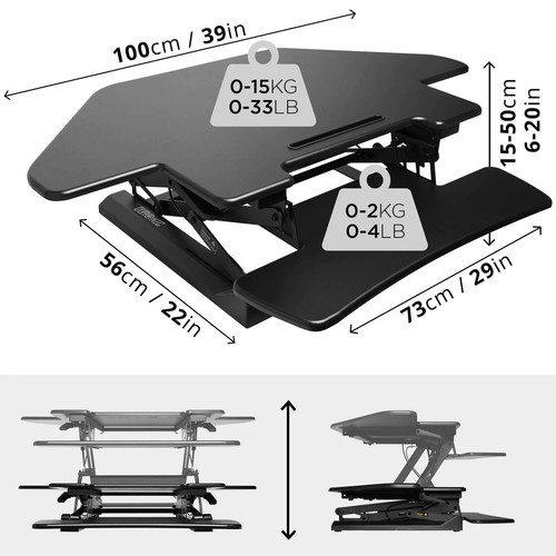 Duronic corner sit stand desk - duronic, sit-stand