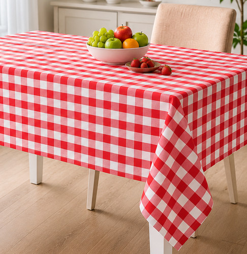 Gingham tablecloth polycotton - gingham,