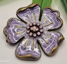 Vintage purple enamel flower - vintage,
