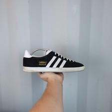 UK 9 - adidas Gazelle OG Black Mens Trainers Shoes Retro  G13265