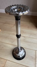 Ianthe Vintage Chrome floor standing Ashtray 19" Tall 