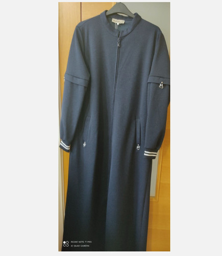 Women plain abaya blue with - women's,