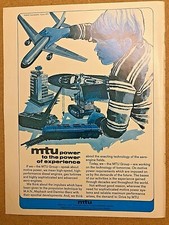 1971 Aircraft Advert MTU GROUP DIESEL ENGINES GAS TURBINES GmbH MAYBACH DAIMLER