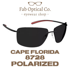 Silhouette POLARIZED Cape Florida 8728 9040 Black/Racing Red Sunglasses Titanium