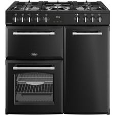 Bell FARMHOUSE90DF Dual Fuel 90cm Range Cooker - Black 37202