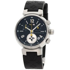 Louis Vuitton Q132G Tambour Lovely Cup Watch in Stainless Steel/Rubber for Women