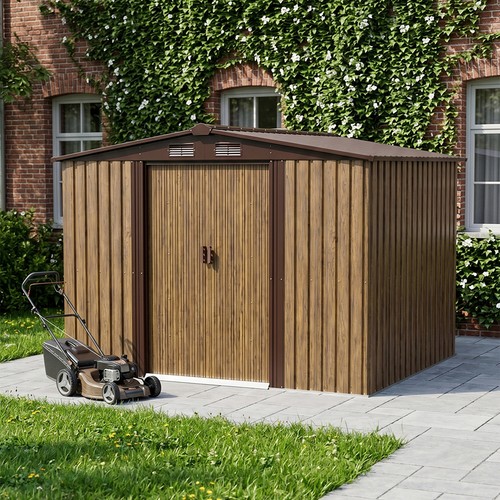 Metal garden shed 8ft apex - metal, x