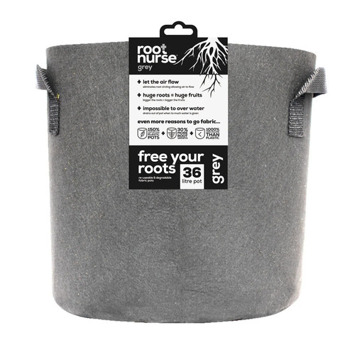 Fabric pots grey - grey, grow