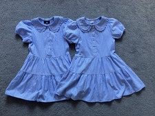 2 x Blue School Gingham Tiered