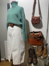 Zara Green Alpaca Blend High Neck Jumper Size Small 38” Chest BNWT £69.99