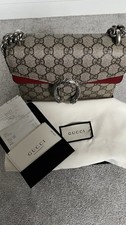 Gucci GG Supreme Monogram Mini Dionysus Shoulder Bag Hibiscus Red
