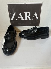 Zara Origin Decorative penny Leather Shoes Size UK 6 EU 39 NEW