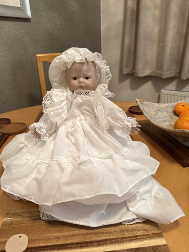 Porcelain doll christening - doll,