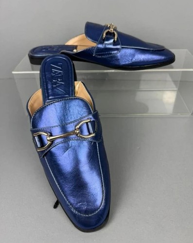 Zara metallic blue - metallic, horsebit