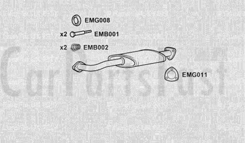 Exhaust front silencer - silencer, box