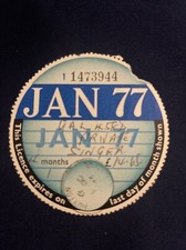 OLD TAX DISC JANUARY