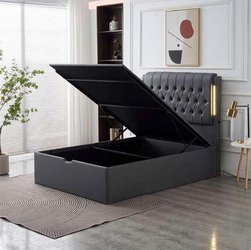 Luxury ruby panel bed frame - panel,