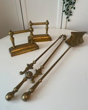 Vintage Brass Fire Tongs