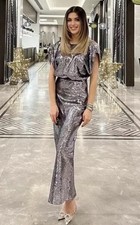 ZARA WOMAN LONG MAXI SEQUIN