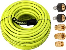 M MINGLE Replacement Pressure Washer Hose 100 FT x 1/4'' with Quick Connect Kit
