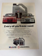 Original 1993 Mk3 Vauxhall Astra GSi Mobil 1 Magazine Advert Frame Ready Retro
