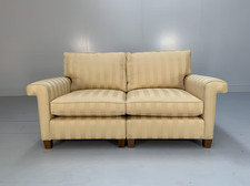 Duresta "Gabrielle" 2.5-Seat Sofa - In Gold Stripe Fabric
