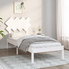 Bed frame White Solid Pine