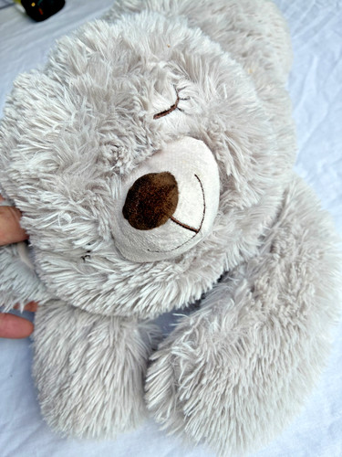 Fluffy grey teddy bear - fluffy,