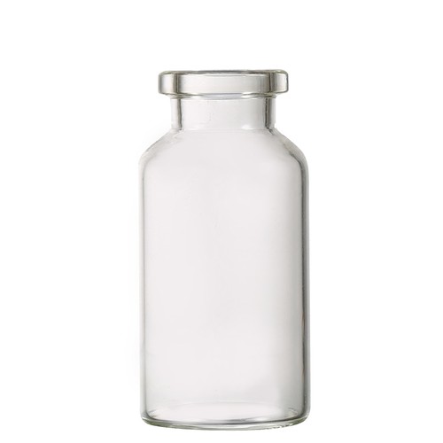 Clear glass open top sample - clear,