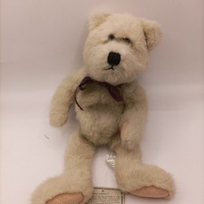 BOYDS BEARS,ARCHIVE COLLECTION,  PERCIVAL, WITH PURPLE BOW, TAGS  (03)