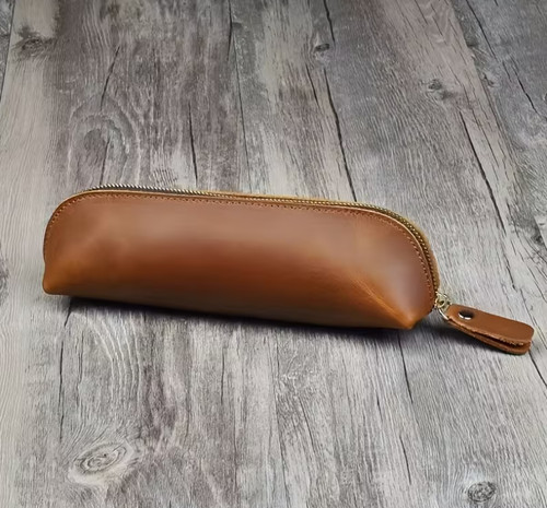 Genuine leather pencil case - genuine,