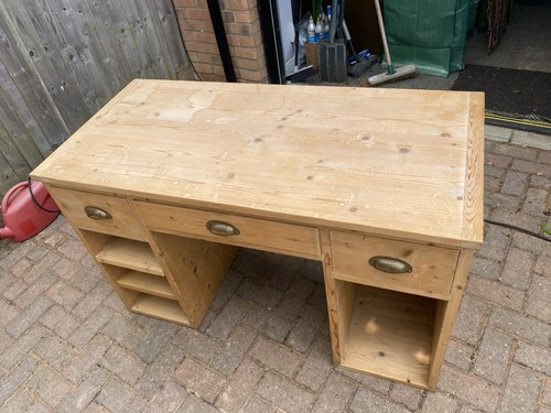 Solid pine handmade desk - desk, with