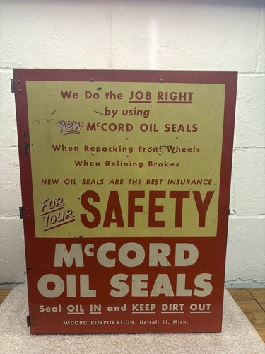 Vintage oil seals wall - oil, cabinet