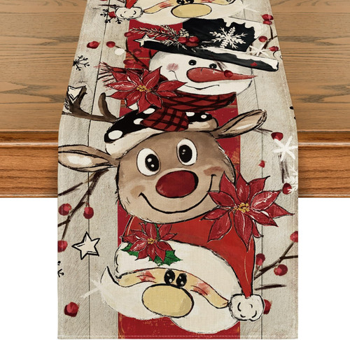 Plank snowman reindeer - plank,