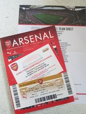 Arsenal V Sunderland FA Cup 2016, Programme, Directors Box Ticket, Team sheet