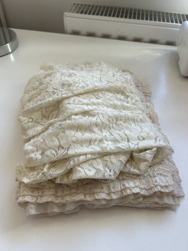 Cream lace fabric - lace,