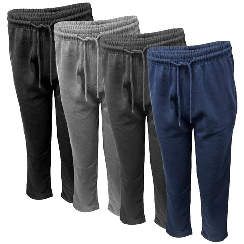 Men joggers open hem - men, fleece