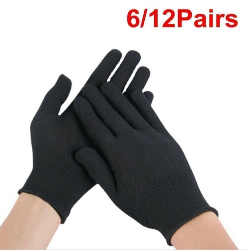 12pairs black gloves - black,